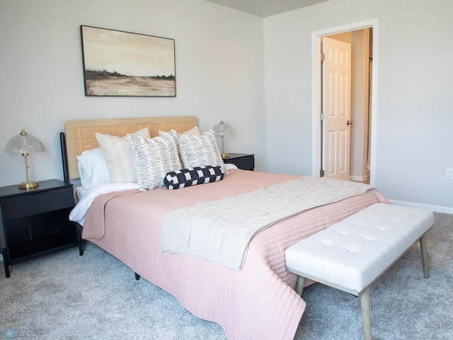 bedroom featuring carpet