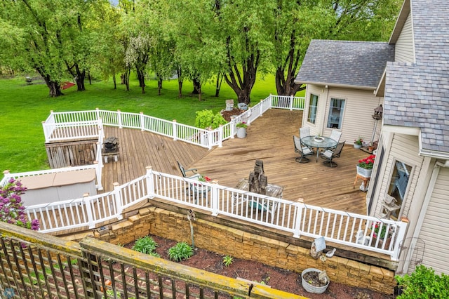 view of wooden deck