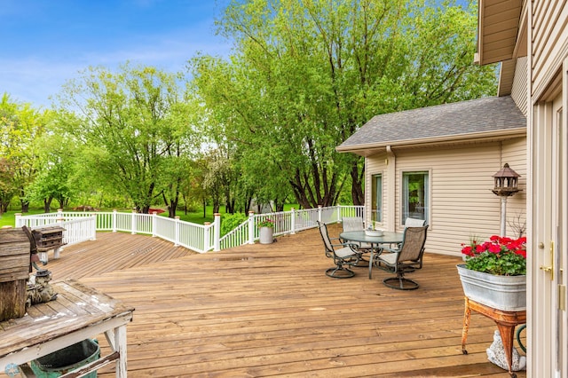 view of wooden terrace