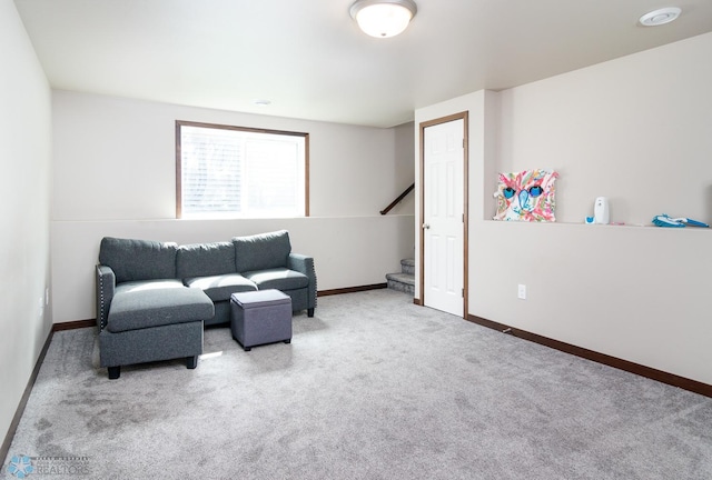 view of carpeted living room