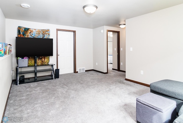 view of carpeted living room