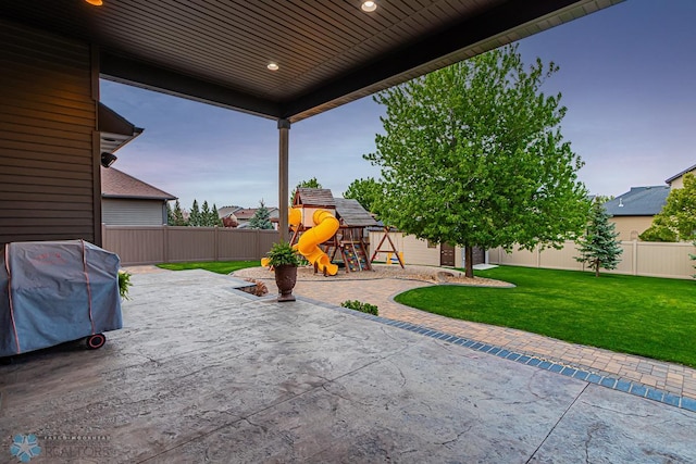 view of patio / terrace with a playground