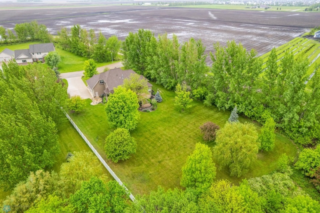 aerial view featuring a rural view