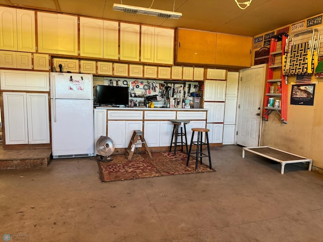 kitchen with white refrigerator