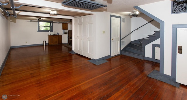 interior space with hardwood / wood-style flooring