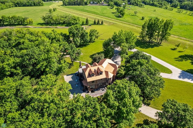 bird's eye view featuring a rural view