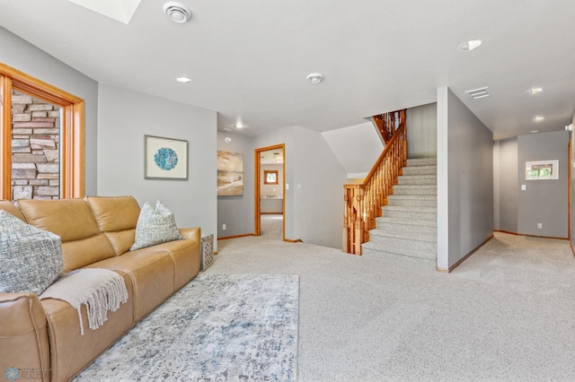 view of carpeted living room