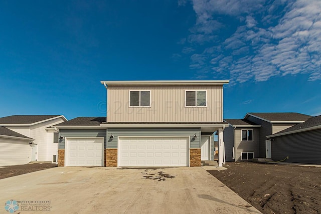 view of property featuring a garage