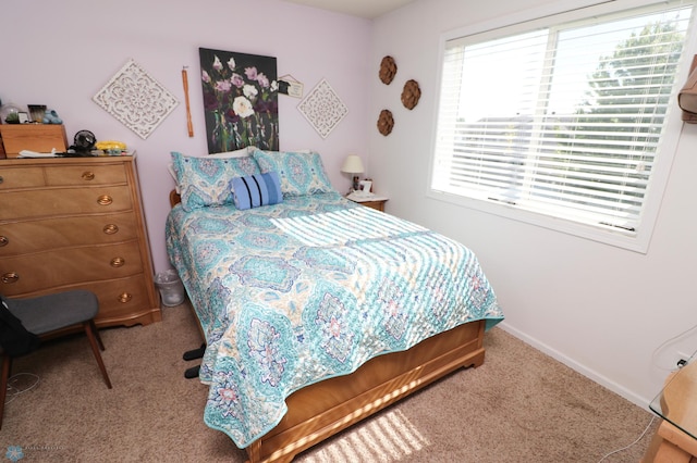 bedroom with carpet floors