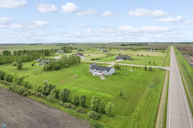 bird's eye view featuring a rural view