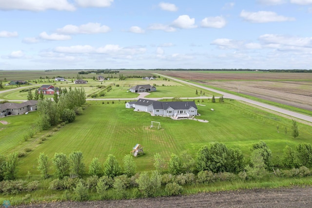 aerial view featuring a rural view