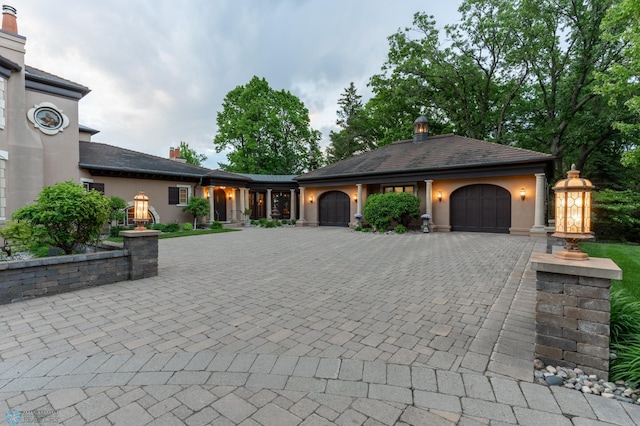 view of front of home featuring a garage