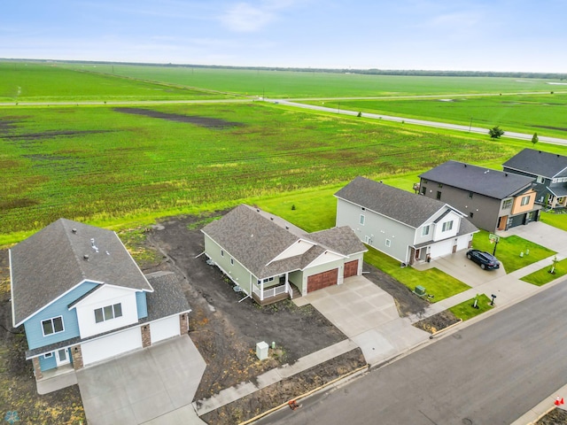 aerial view featuring a rural view