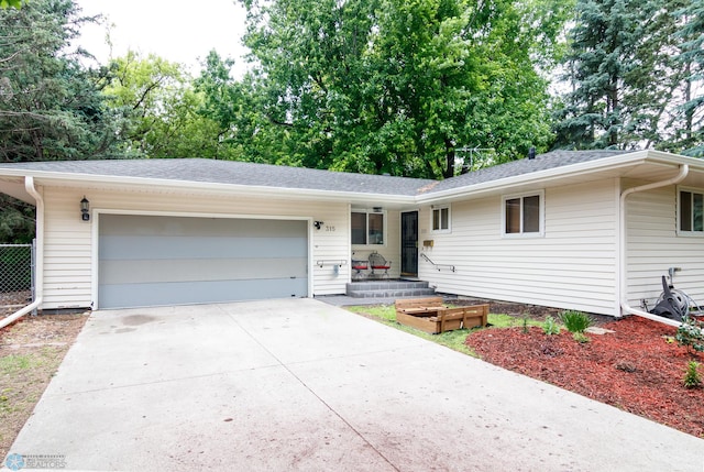 ranch-style house with a garage