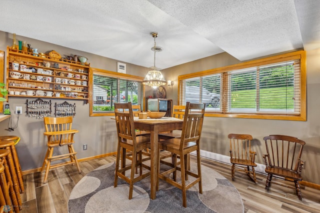 dining space featuring plenty of natural light and hardwood / wood-style flooring