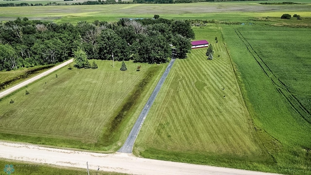 bird's eye view featuring a rural view