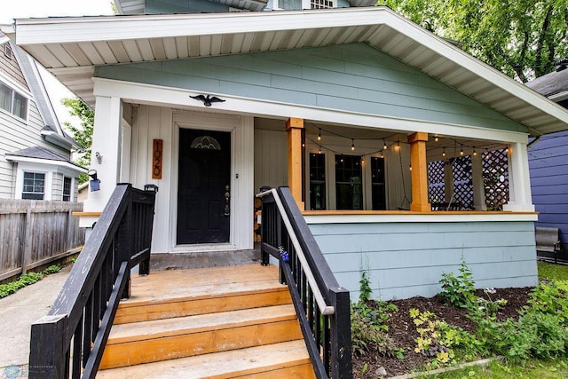 exterior space featuring a porch