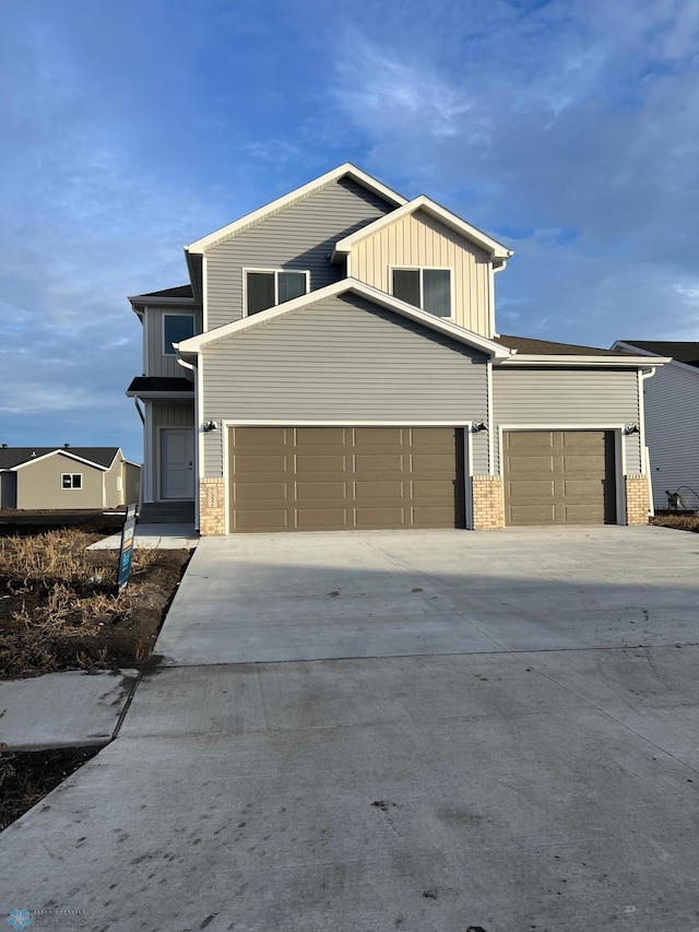 view of front of home featuring a garage