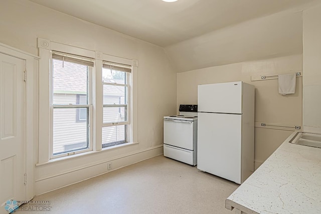 kitchen featuring white appliances