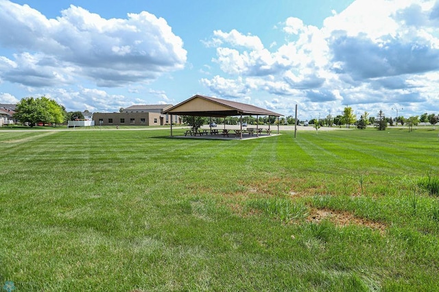 view of yard featuring a gazebo