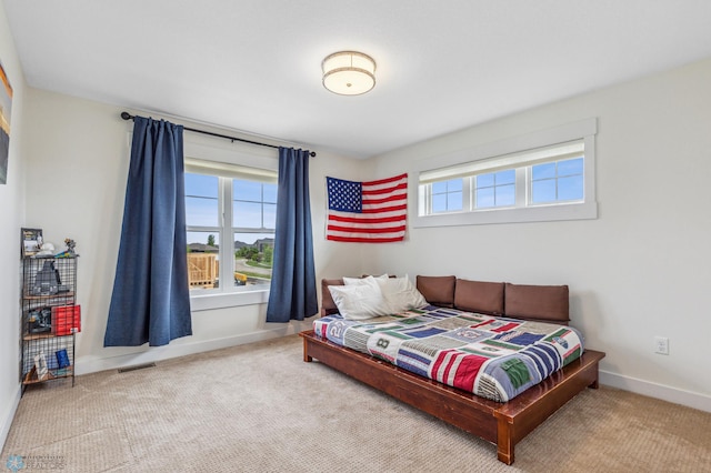 view of carpeted bedroom