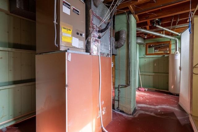 utilities featuring gas water heater