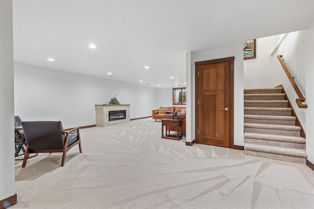 view of carpeted living room