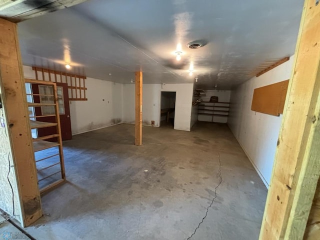 view of basement