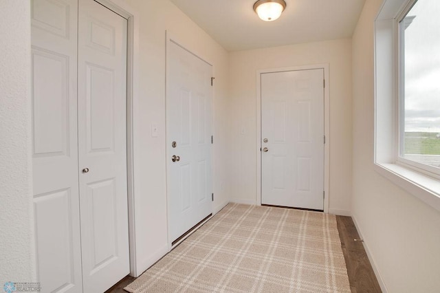 entryway featuring light hardwood / wood-style floors