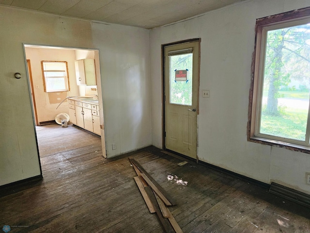 entrance foyer with hardwood / wood-style flooring