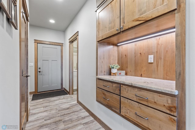 interior space featuring light hardwood / wood-style floors