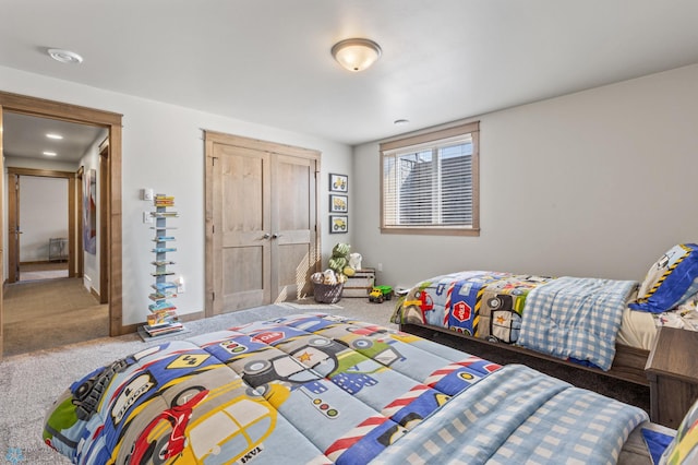 view of carpeted bedroom