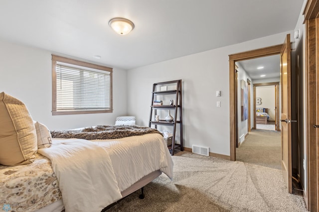 view of carpeted bedroom