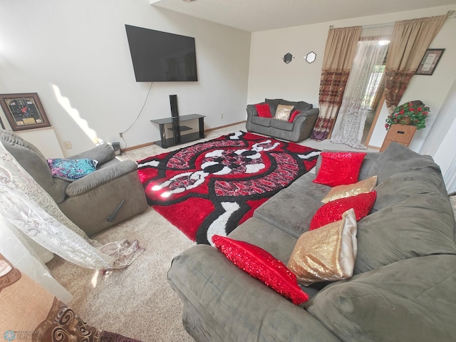 view of carpeted living room