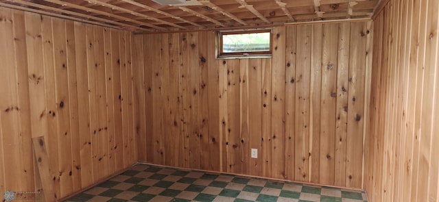 basement featuring tile patterned floors