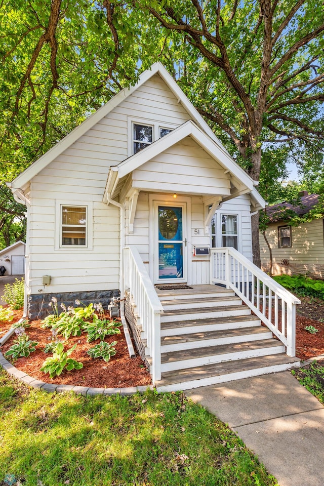 view of bungalow-style home