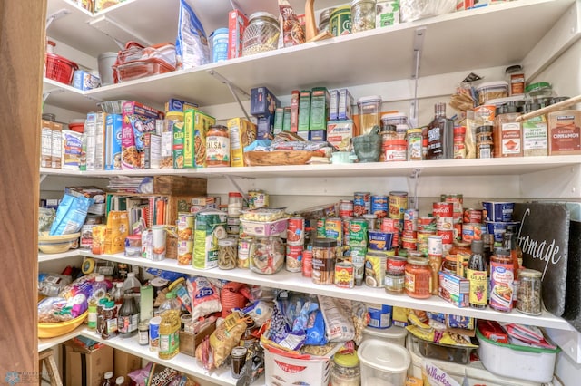 view of pantry