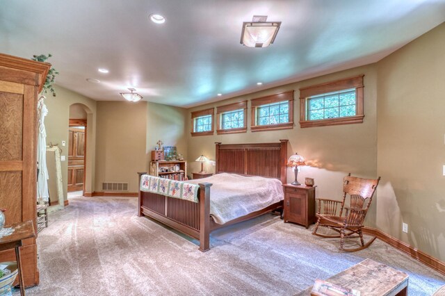 view of carpeted bedroom