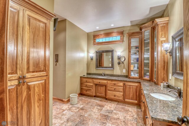 bathroom featuring vanity and tile patterned floors