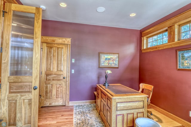 interior space featuring light hardwood / wood-style floors