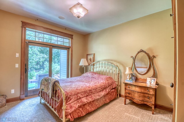 bedroom featuring carpet flooring