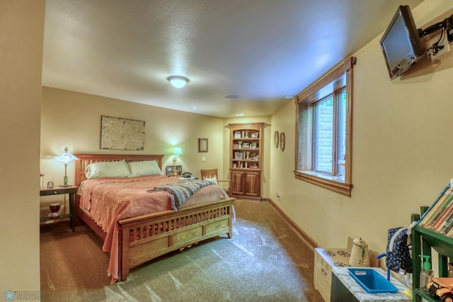 bedroom featuring carpet