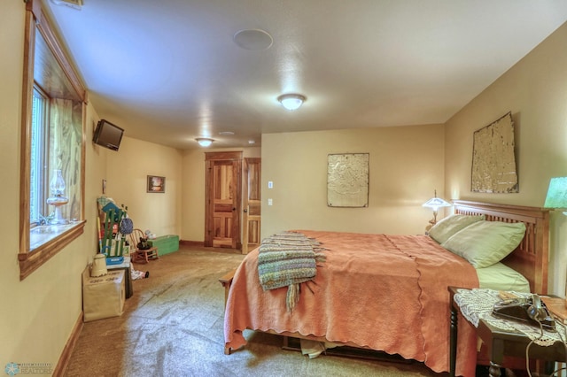 view of carpeted bedroom