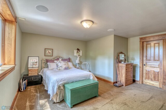 view of carpeted bedroom