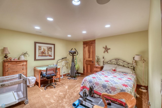 bedroom with carpet flooring