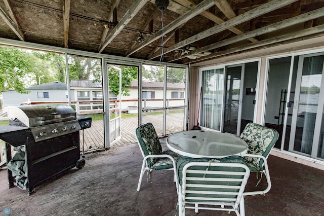 view of sunroom