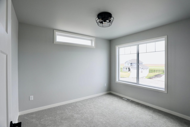 empty room with carpet flooring and a healthy amount of sunlight