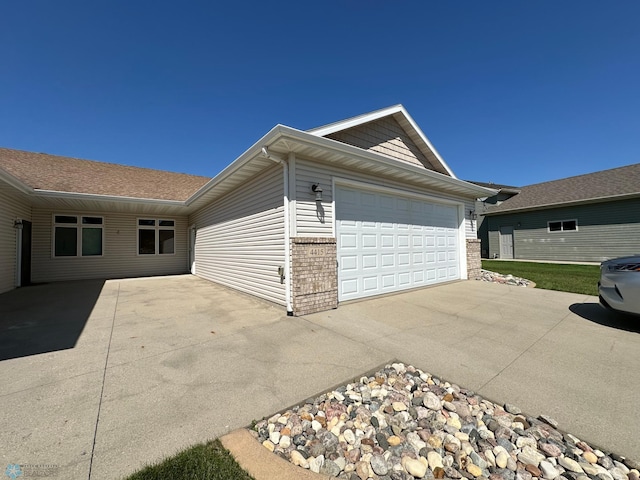 view of home's exterior featuring a garage