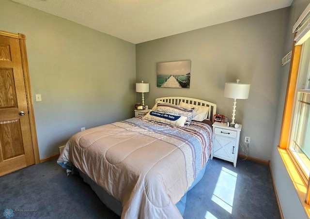 bedroom featuring carpet