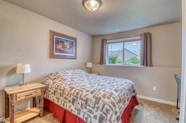 bedroom with carpet flooring